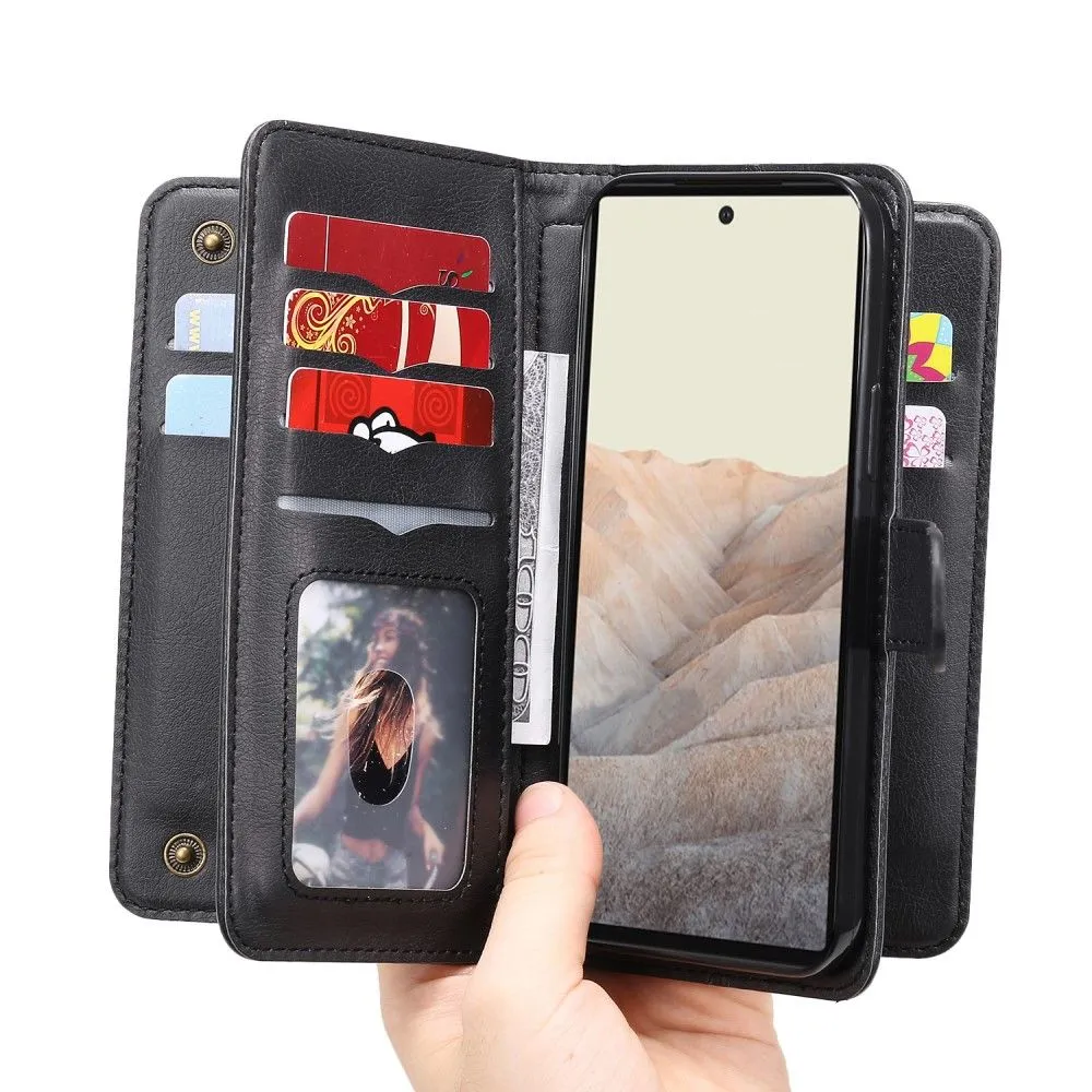 10-slot wallet case for Google Pixel 6 - Black