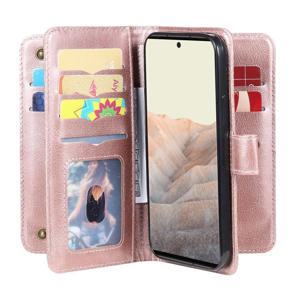 10-slot wallet case for Google Pixel 6 Pro - Rose Gold