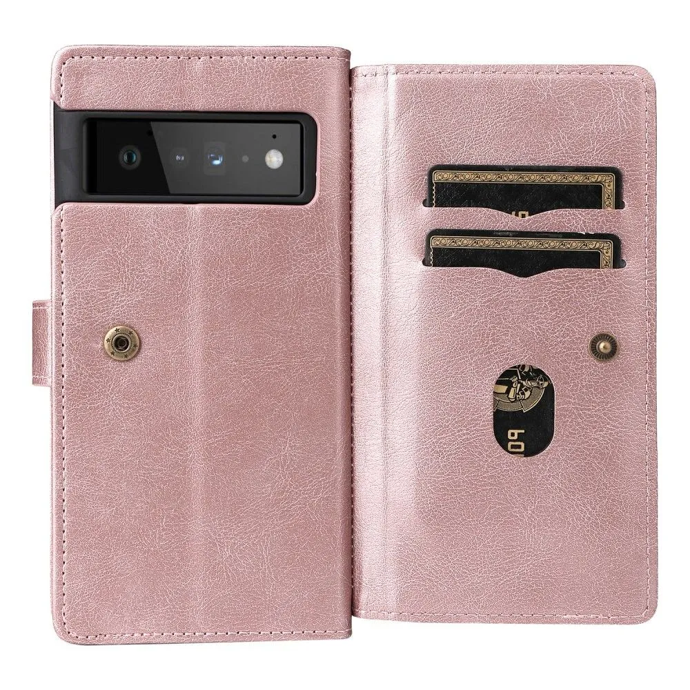 10-slot wallet case for Google Pixel 6 Pro - Rose Gold