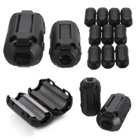 10Pcs Black Cable Wire Clamp Clip RFI EMI EMC Noise Filters Ferrite Core Case 3 x 1.6cm