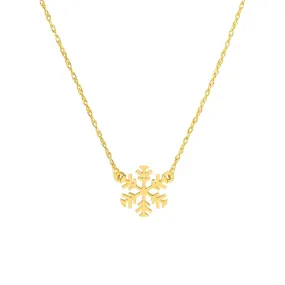 14K Gold So You Mini Snowflake Adjustable Necklace