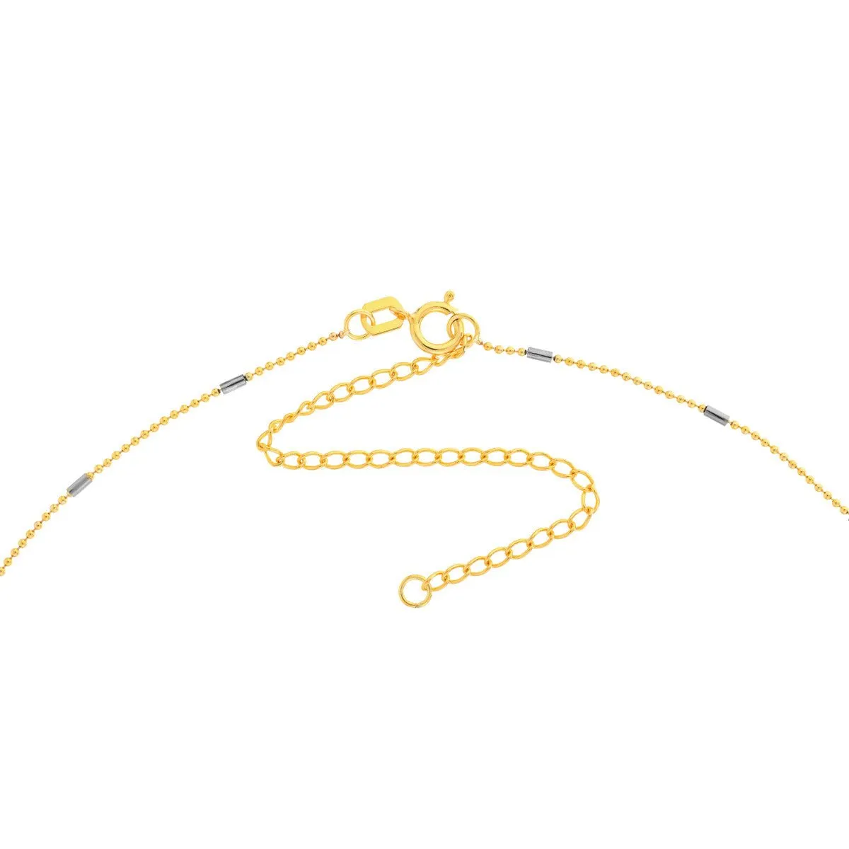 14K Two-Tone Gold Saturn Chain Choker