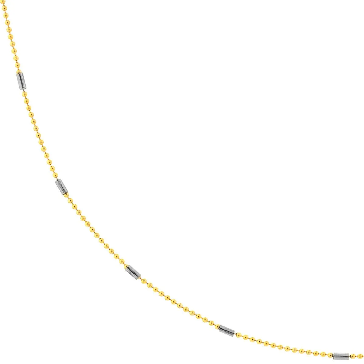 14K Two-Tone Gold Saturn Chain Choker