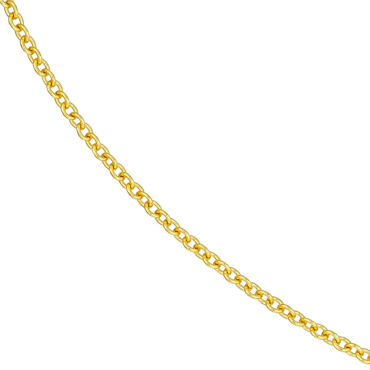 14K Yellow Gold 2.50mm Open Cable Chain