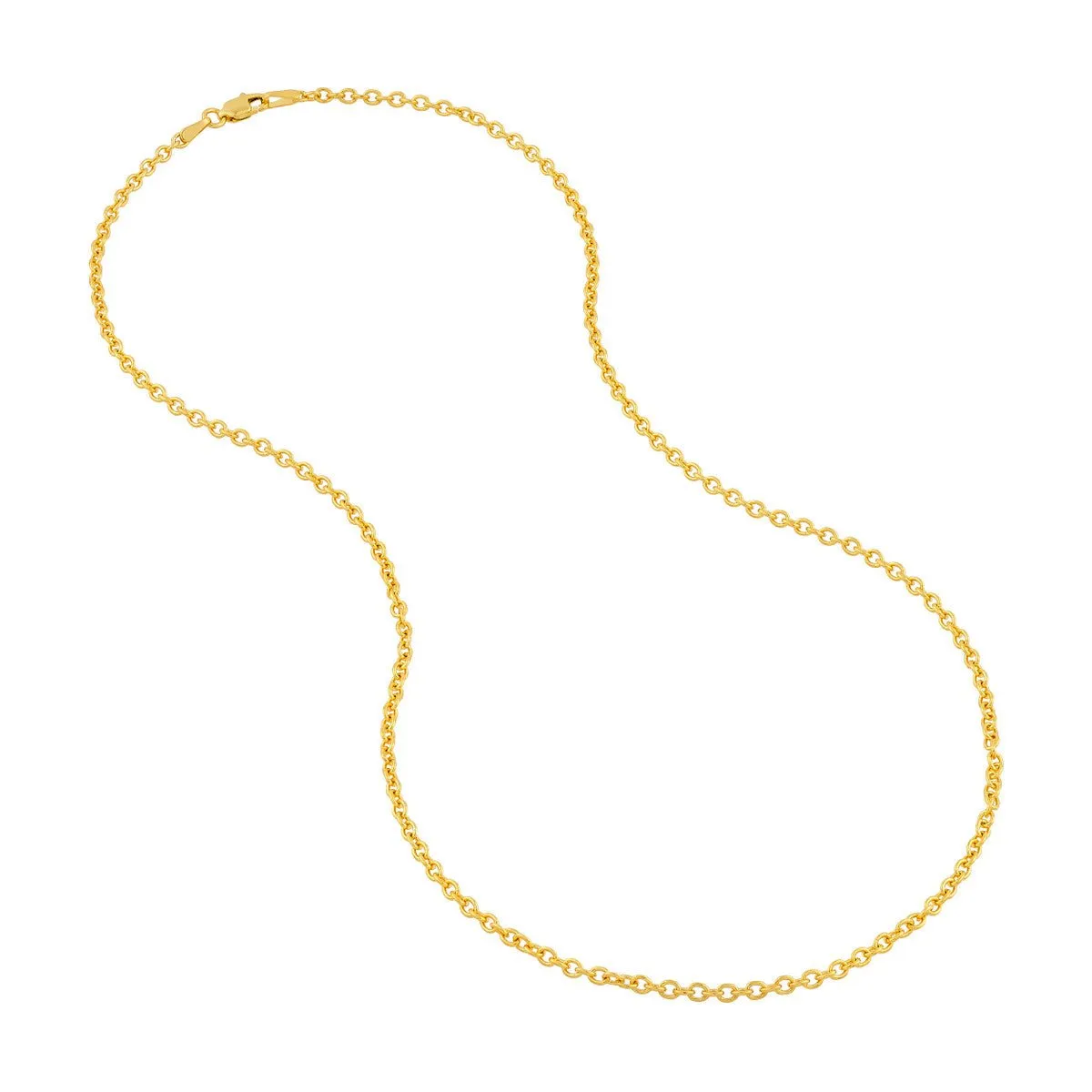 14K Yellow Gold 2.50mm Open Cable Chain