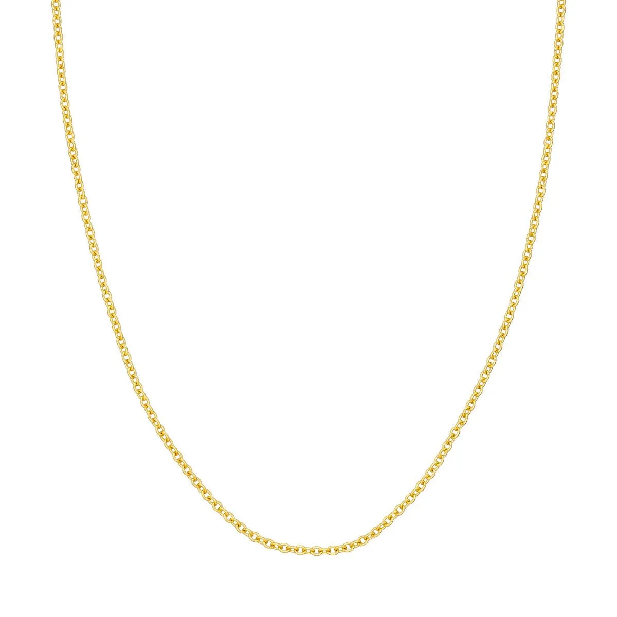 14K Yellow Gold 2.50mm Open Cable Chain