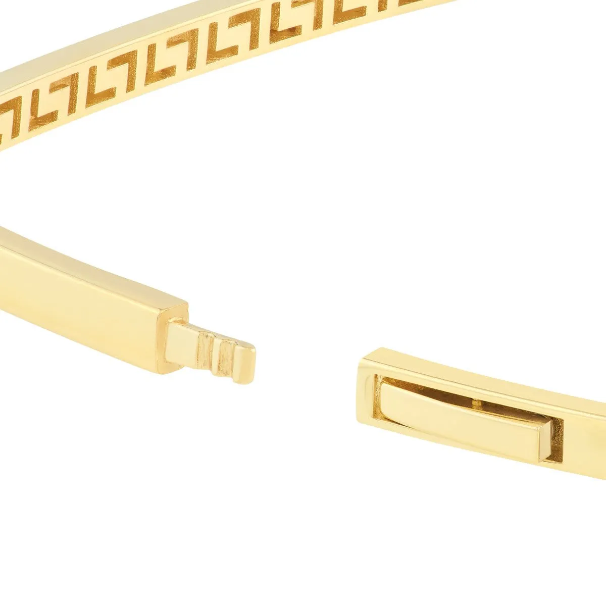 14K Yellow Gold Diamond Square Bangle