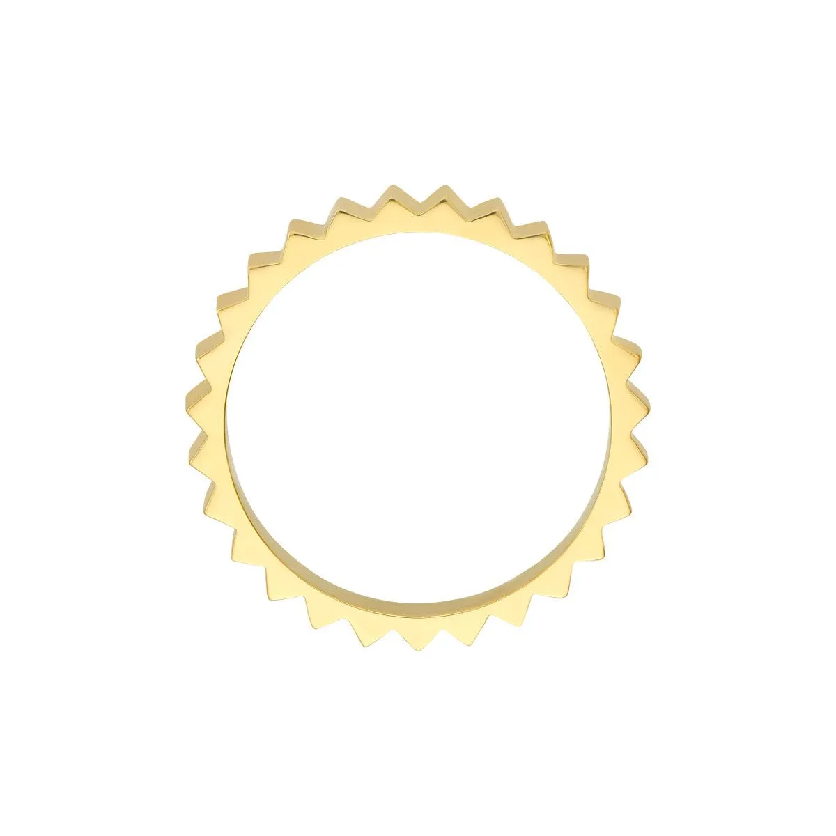 14K Yellow Gold Fluted Band Ring