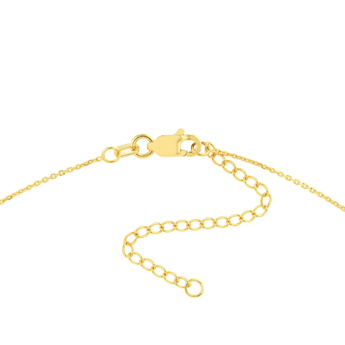 14K Yellow Gold Interlocked Open Hearts Necklace