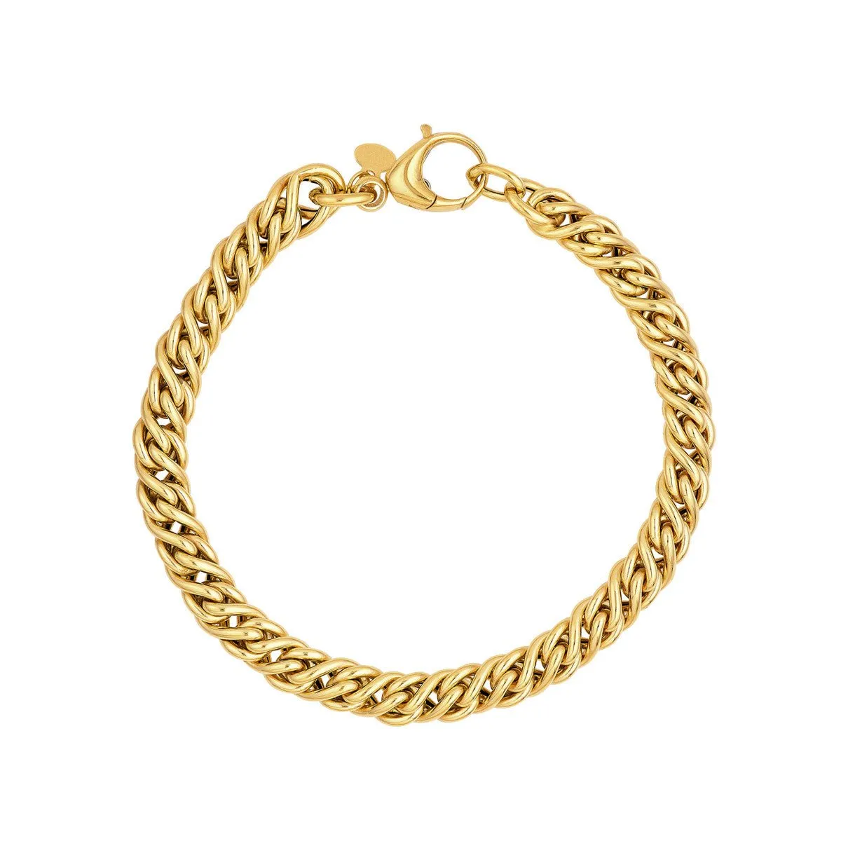 14K Yellow Gold Small Twisted Cable Chain Bracelet