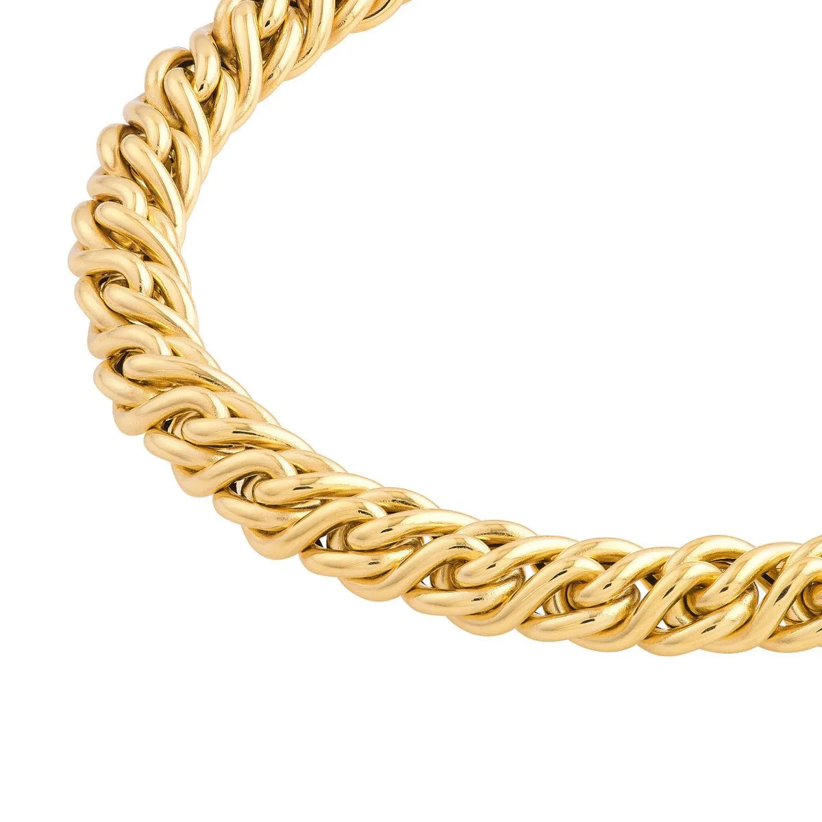 14K Yellow Gold Small Twisted Cable Chain Bracelet