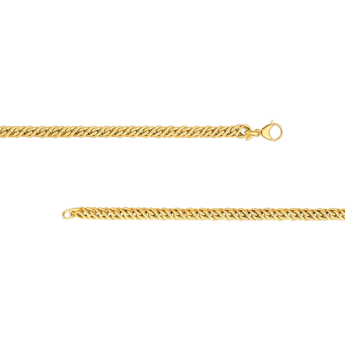 14K Yellow Gold Small Twisted Cable Chain Bracelet