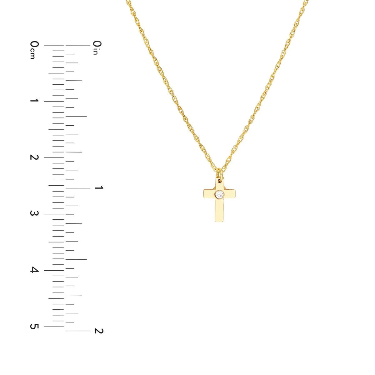 14K Yellow Gold So You Diamond Cross Necklace