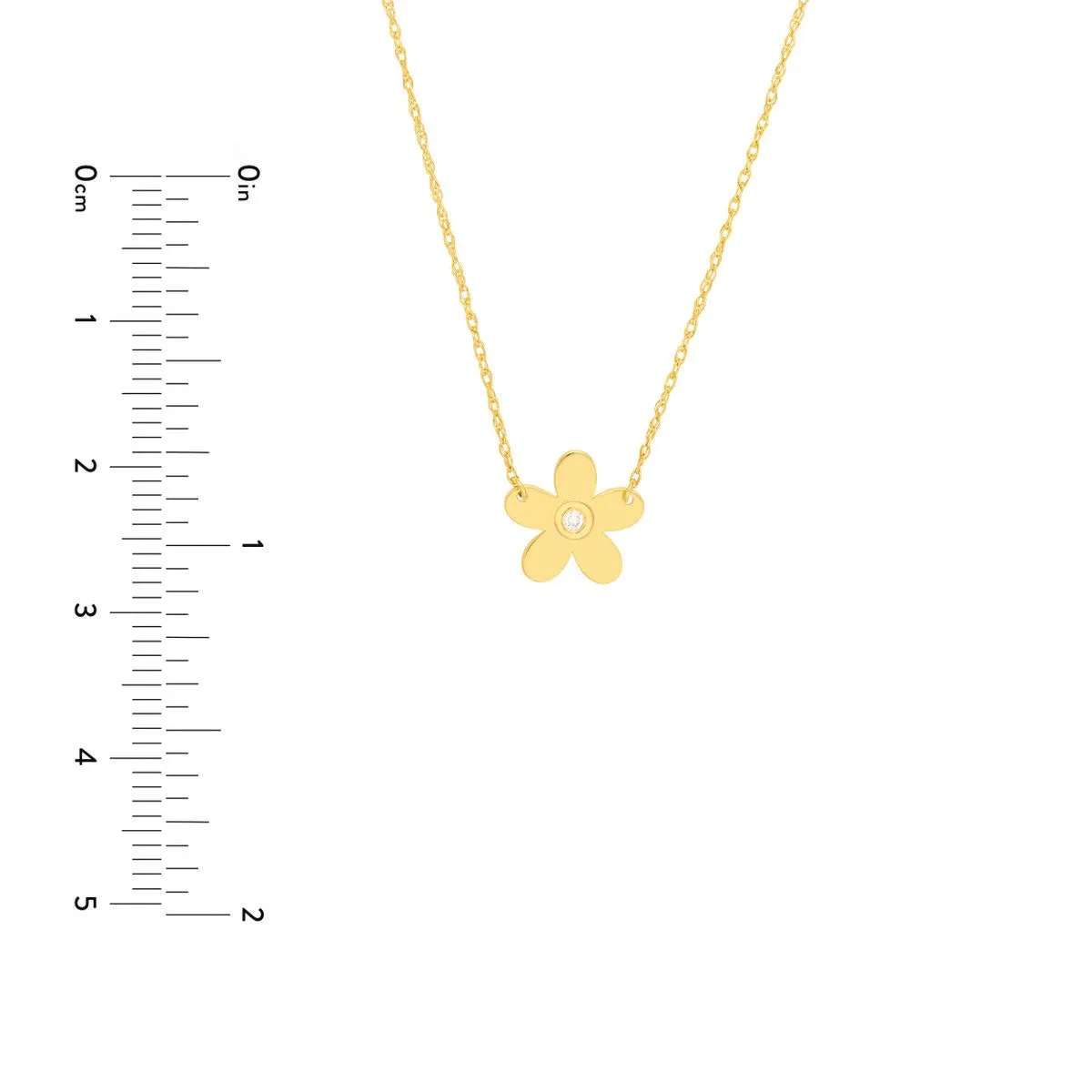 14K Yellow Gold So You Diamond Flower Necklace