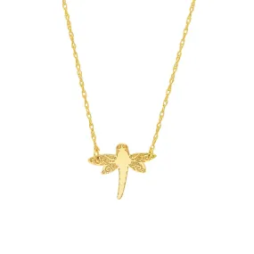 14K Yellow Gold So You Dragonfly Necklace