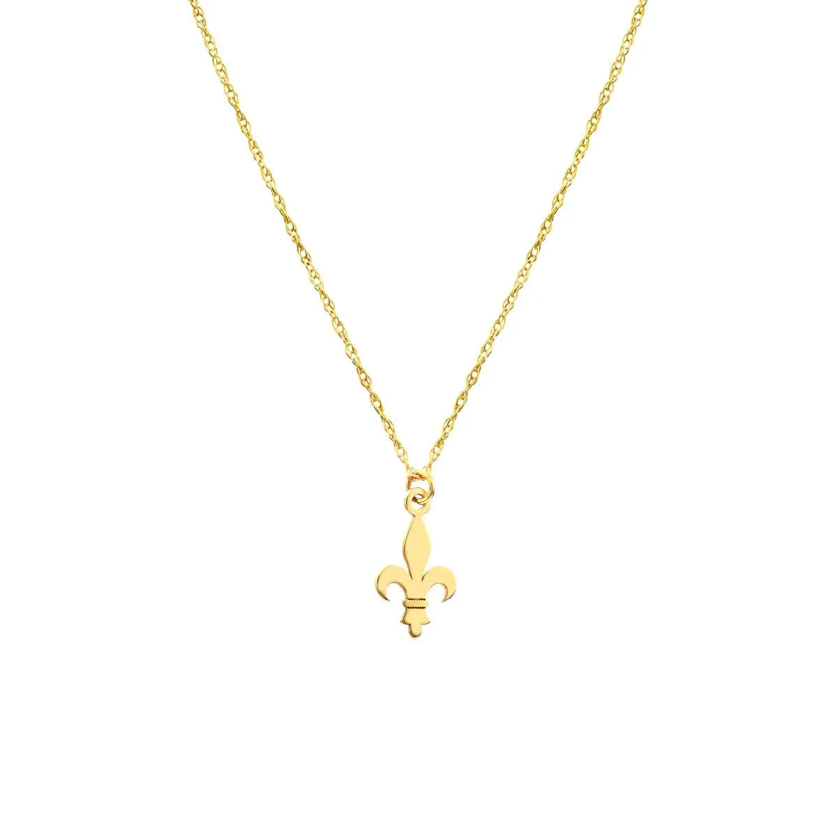 14K Yellow Gold So You Mini Fleur De Lis Adj Necklace