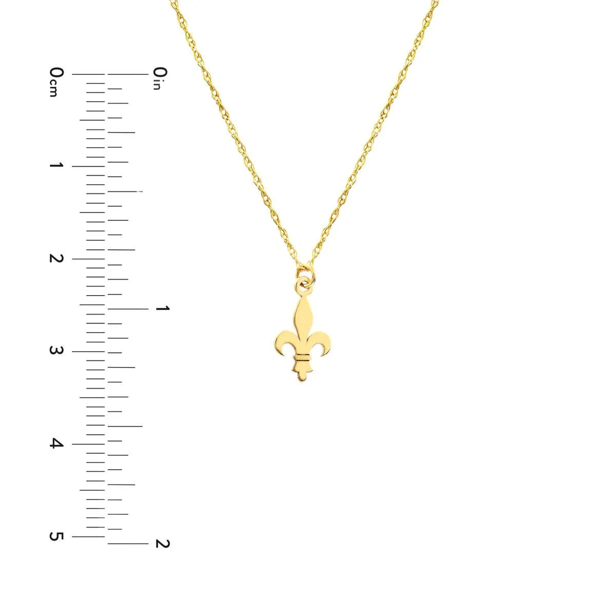 14K Yellow Gold So You Mini Fleur De Lis Adj Necklace