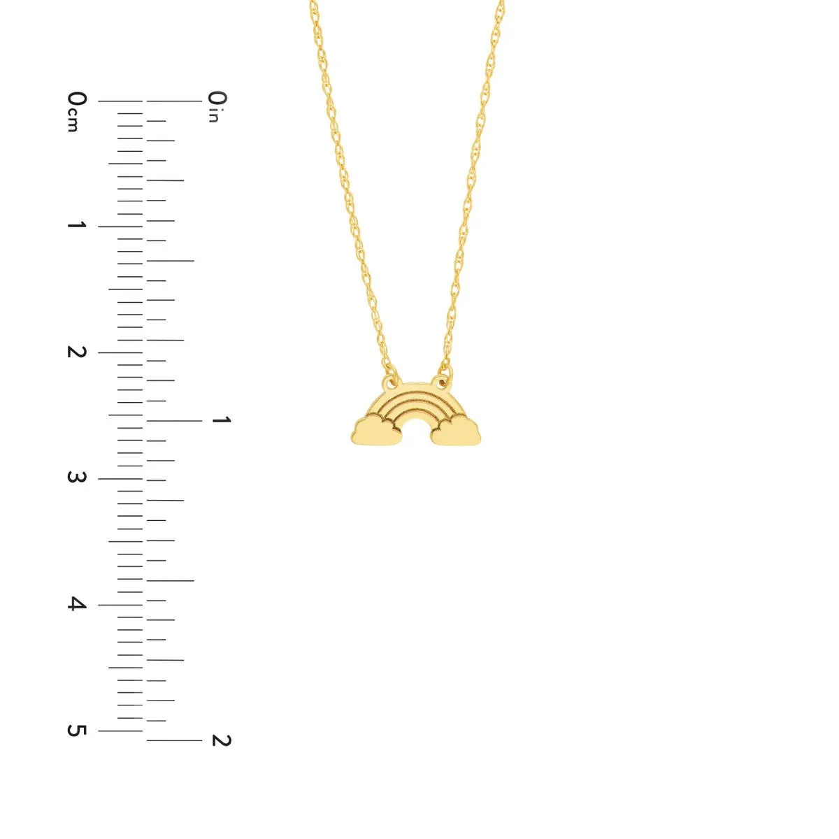 14K Yellow Gold So You Rainbow and Cloud Necklace