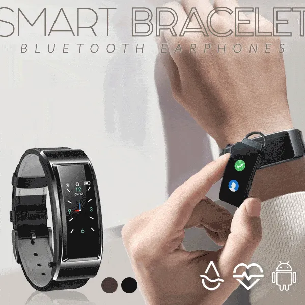 2-in-1 Smart Bracelet With Bluetooth Earphones