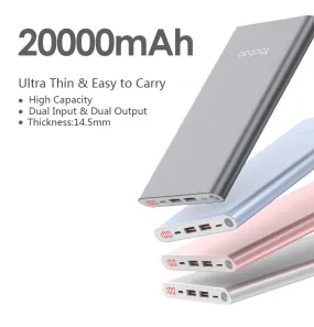 20000mAh Universal Power Bank Dual USB Output/Input Ultra Slim