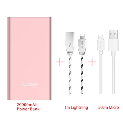 20000mAh Universal Power Bank Dual USB Output/Input Ultra Slim