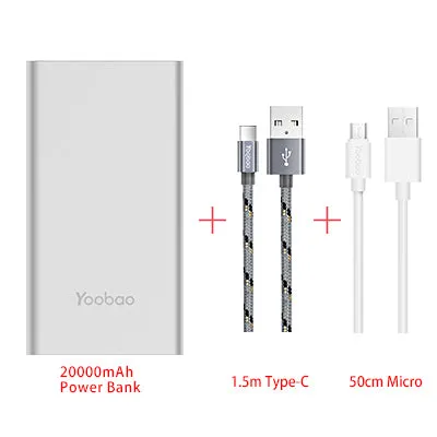 20000mAh Universal Power Bank Dual USB Output/Input Ultra Slim