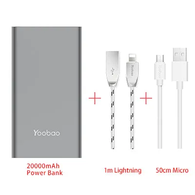 20000mAh Universal Power Bank Dual USB Output/Input Ultra Slim