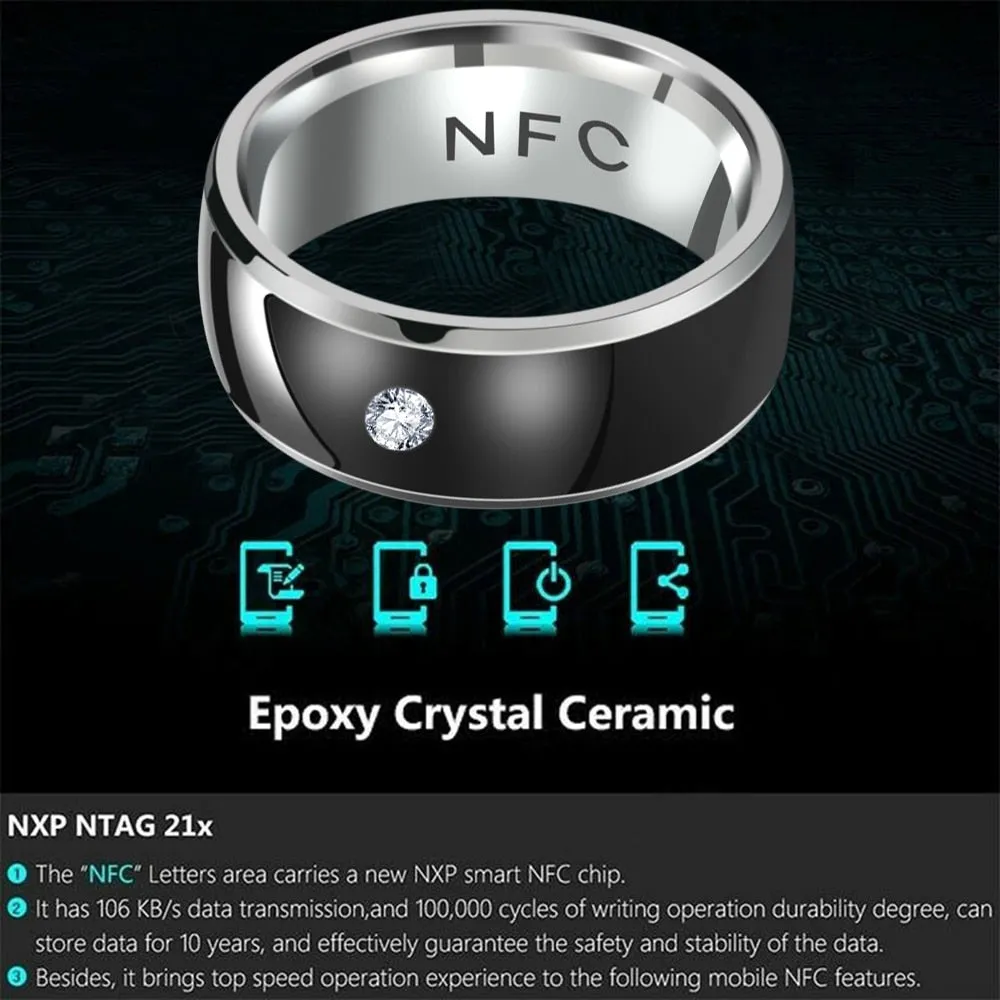 2021 New Men's NFC Smart Ring