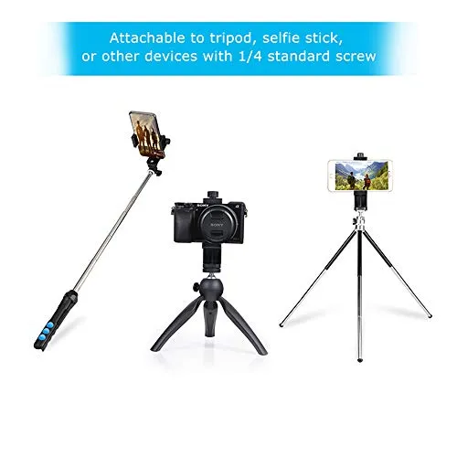 2PCS Cell Phone Tripod Mount Adapter – Universal Smartphone Tripod Mount Holder with Adjustable Clamp, Rotatable Bracket, Compatible with iPhone, Samsung, All Phones, Selfie Stick, Camcorder, Monopod