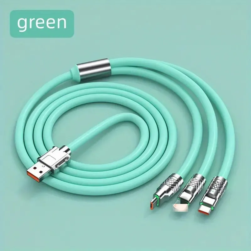 3 in 1 Fast USB Charging Cable Universal Multi Function Cell Phone Charger Cord