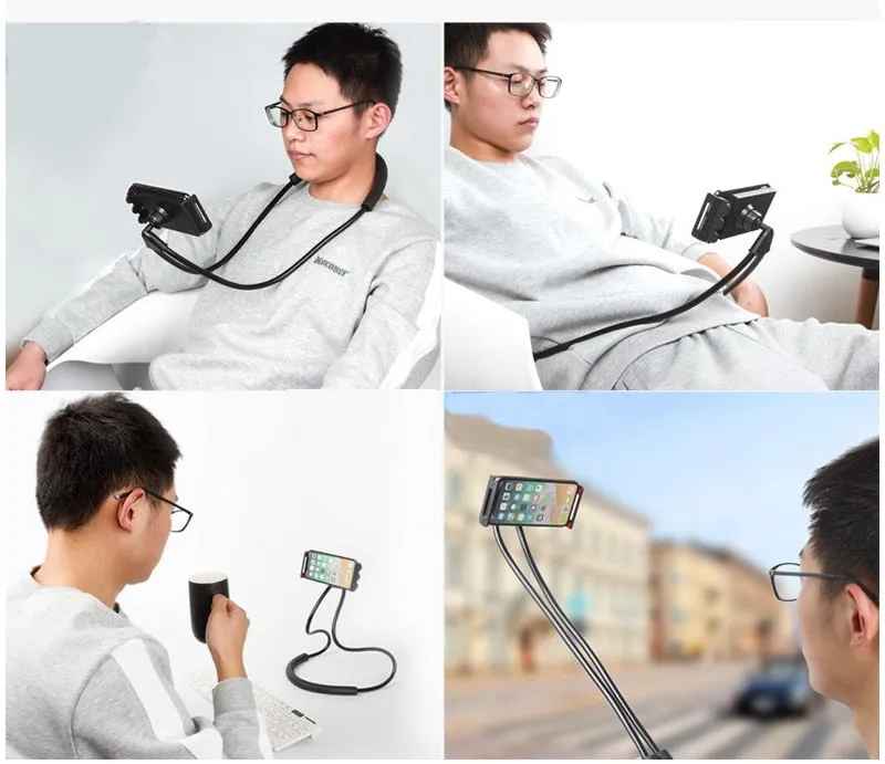 360 Degree Rotation Flexible Neck Phone Holder