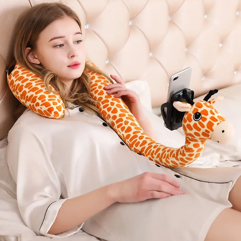 360 Rotating Neck Pillow Phone Holder