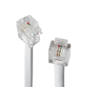 (5-Foot) Telephone Cable (2-wire) - RJ11 (M) Connectors - White (TE212689)