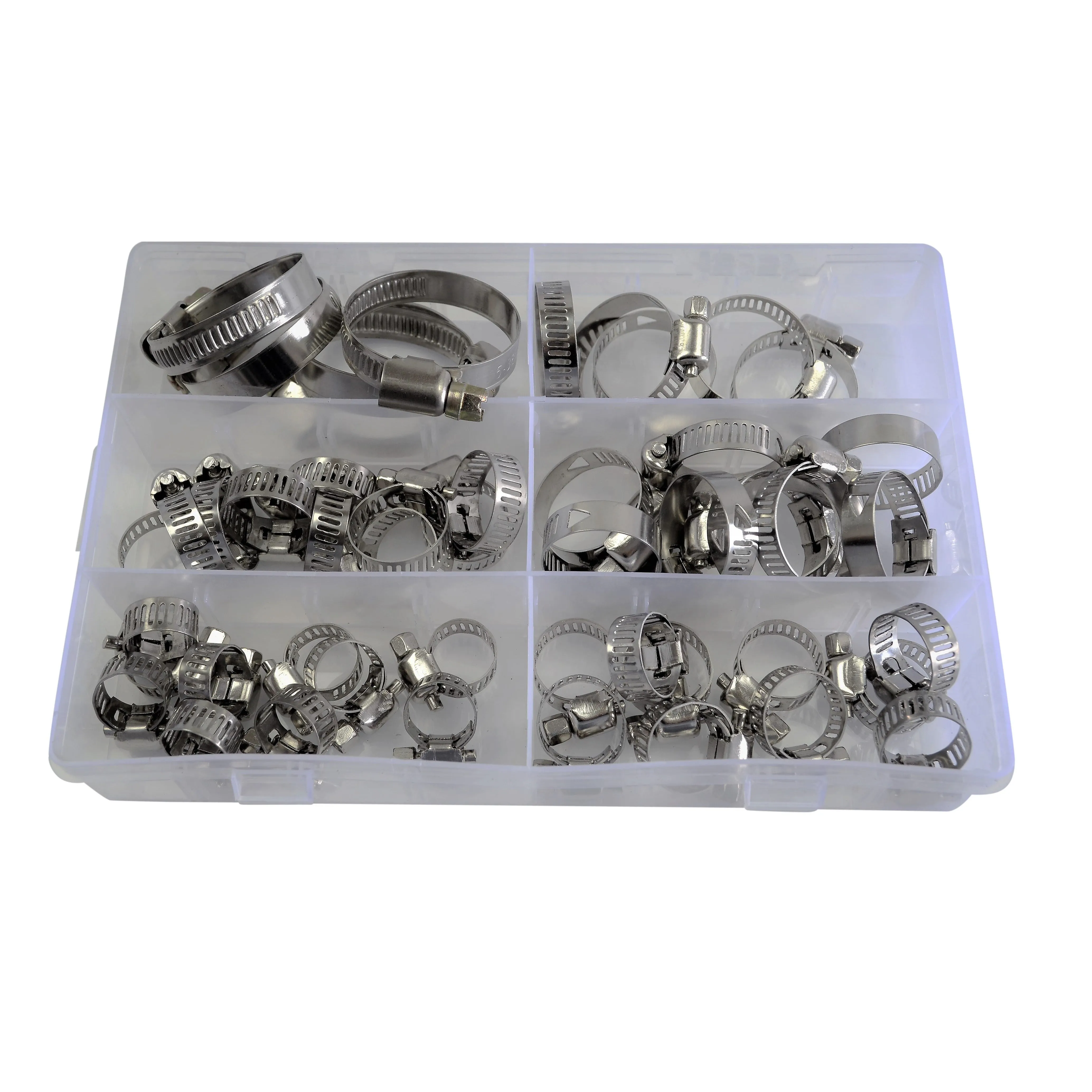 50pc Metric Stainless Steel Hose Clamp Grab Kit