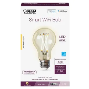 60W A19 LED Smart WiFi Light Bulb A1960CL927CAFAG