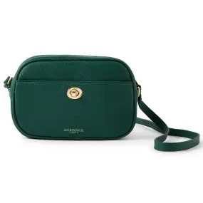 Accessorize London Women's Faux Leather Green Cara Crossbody Sling Bag