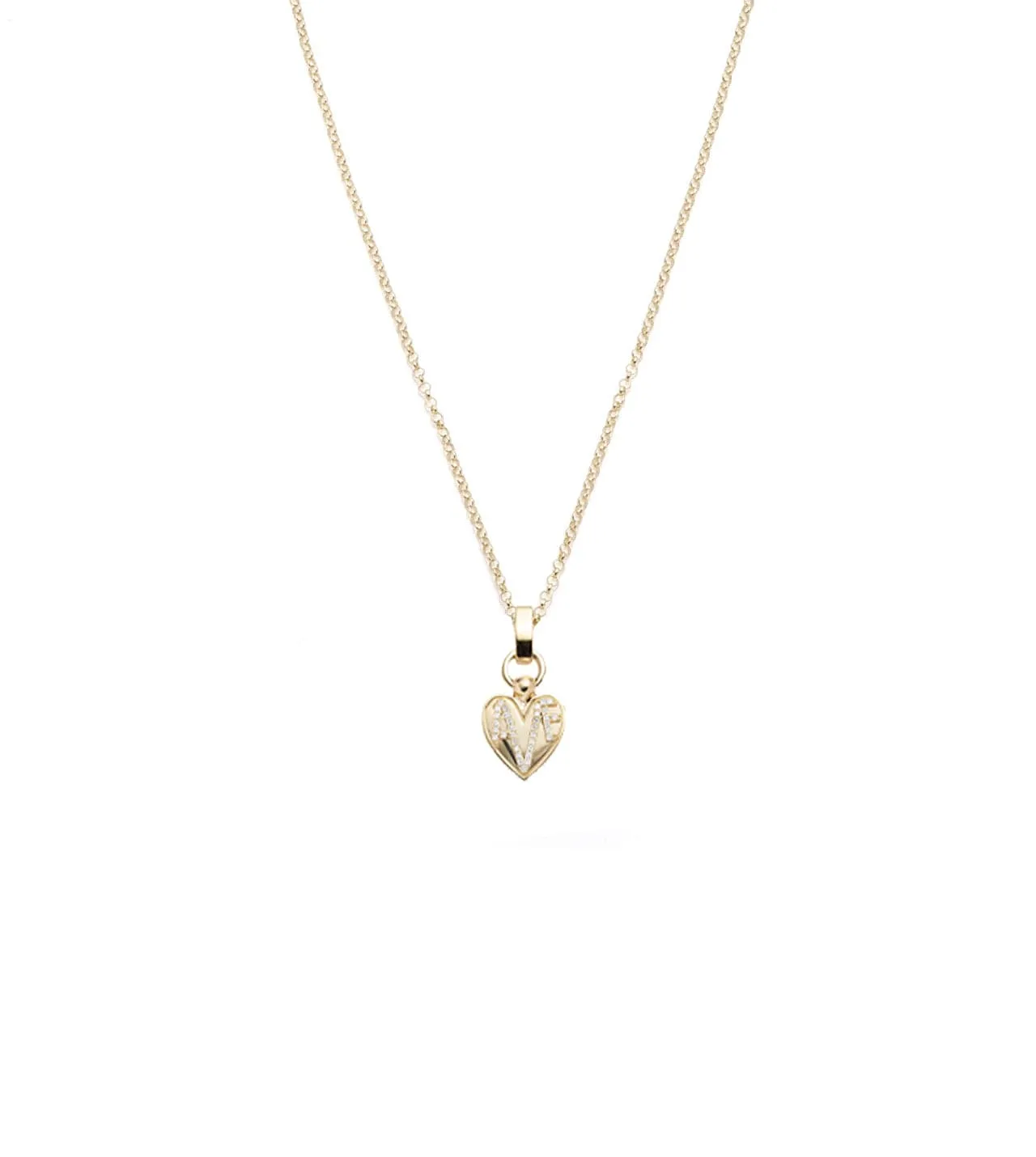 Amate - Love : Fine Belcher Slide Crest Necklace