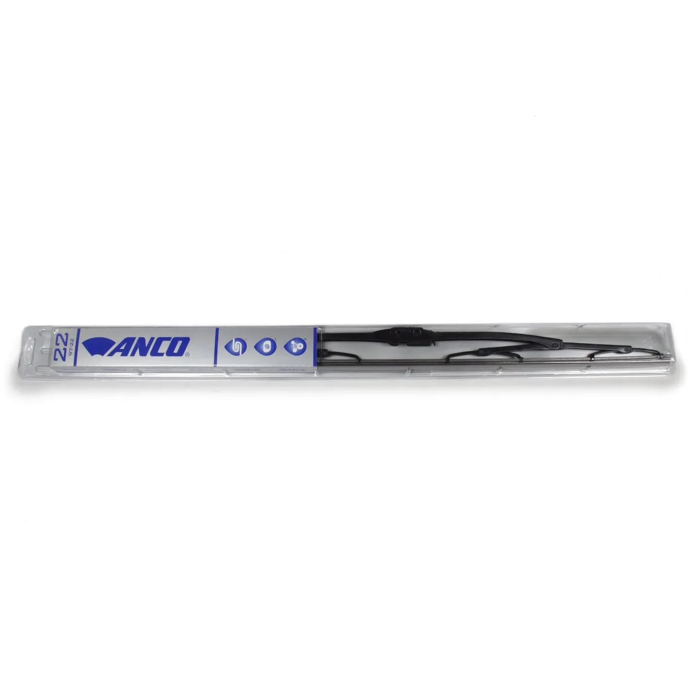 Anco 97 Series Wiper Blade - 22" Long - Rubber - Black