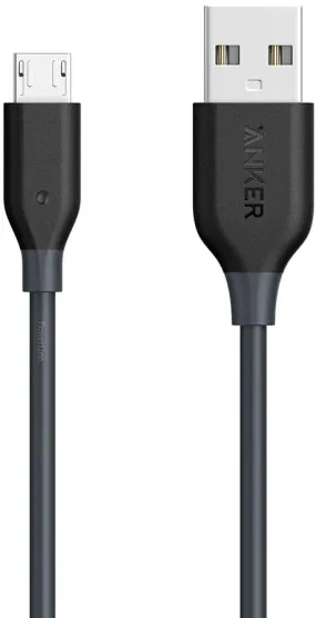 Anker PowerLine USB-A to Micro USB (3ft) - Durable Charging Cable, with 5000  Bend Lifespan