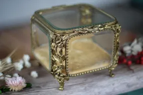 Antique Large Floral Victorian Jewelry Box