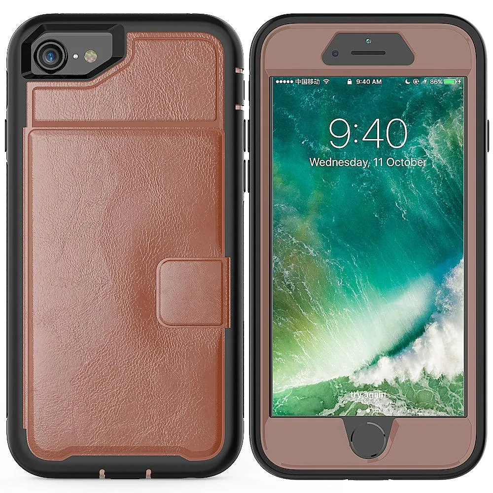 Apple iPhone 8 / iPhone 7 Magnetic Folio Leather Wallet W. Card Slot and Stand Case by Modes