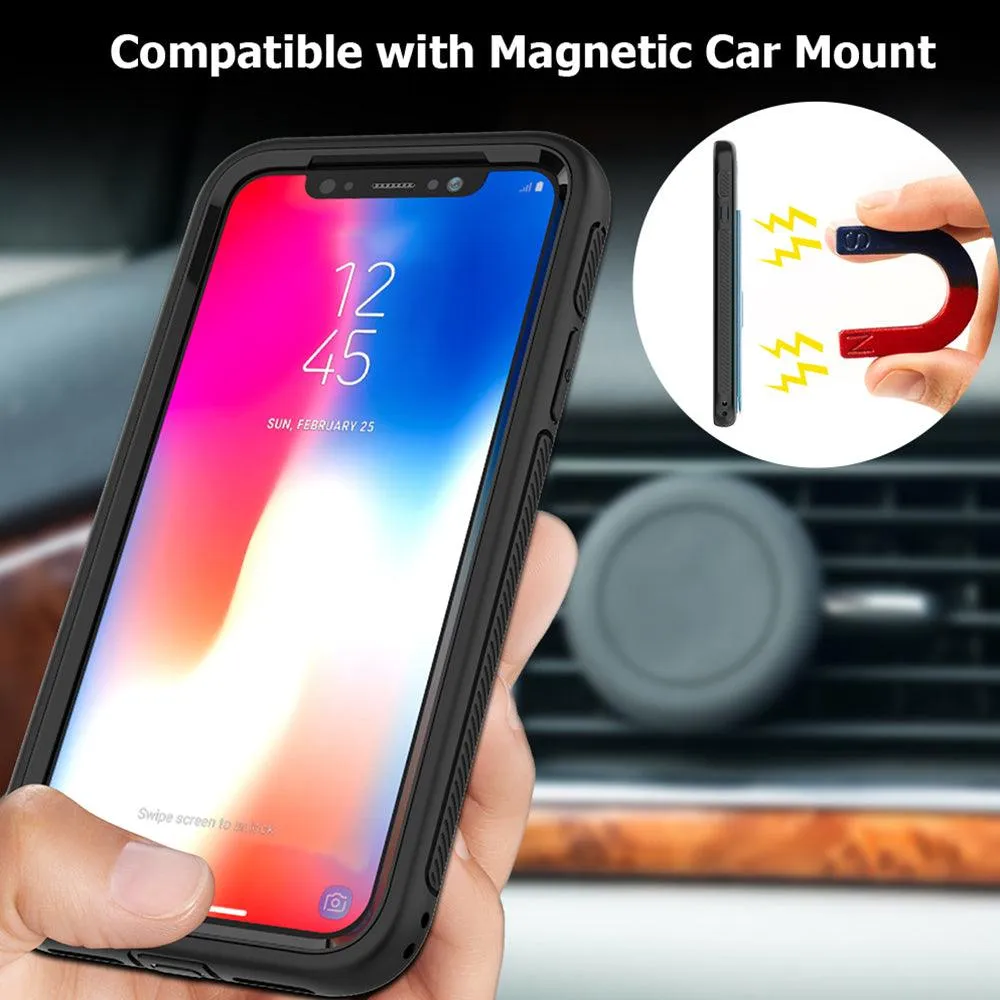 Apple iPhone XS / Apple iPhone X Magnetic Folio Leather Wallet W. Card Slot and Stand Case by Modes