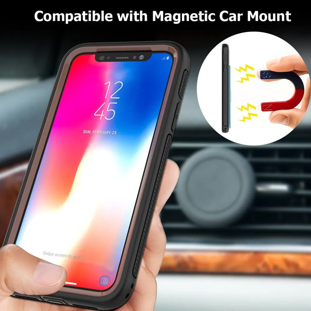 Apple iPhone XS / Apple iPhone X Magnetic Folio Leather Wallet W. Card Slot and Stand Case by Modes