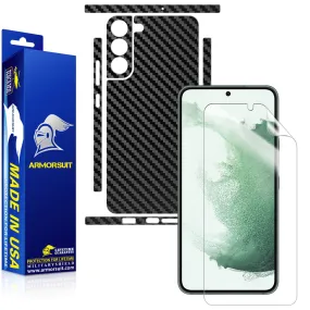 Armorsuit MilitaryShield Carbon Fiber Skin Wrap Film   HD Clear Screen Protector Designed for Samsung S22 (2022) - Anti-Bubble Film