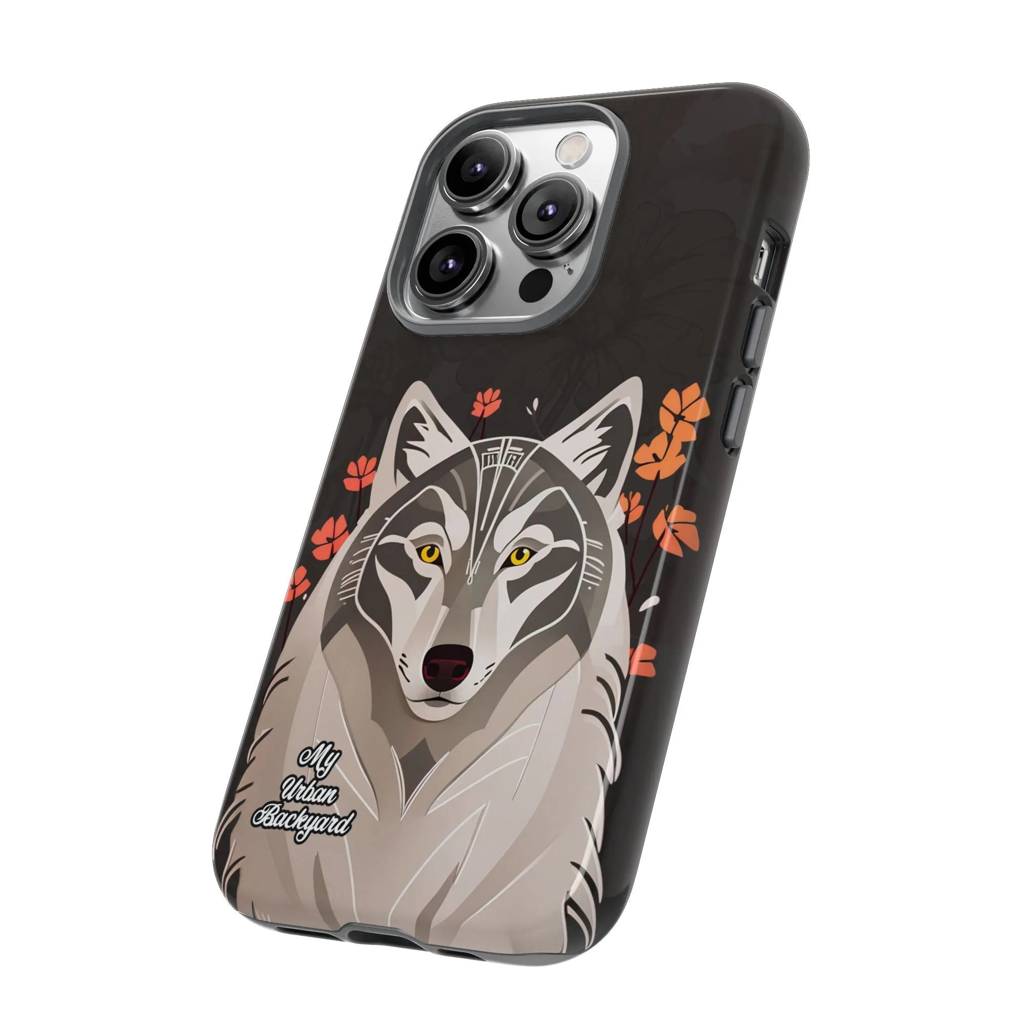 Art Deco Wolf, Cell Phone Case - Apple, Samsung or Google Pixel