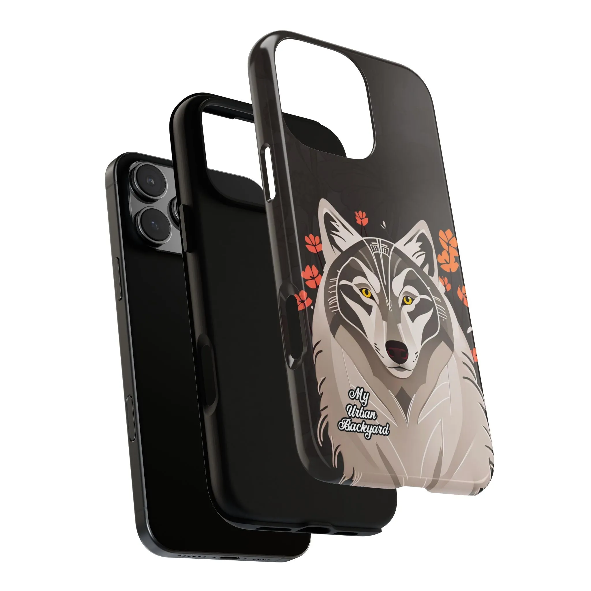 Art Deco Wolf, Cell Phone Case - Apple, Samsung or Google Pixel