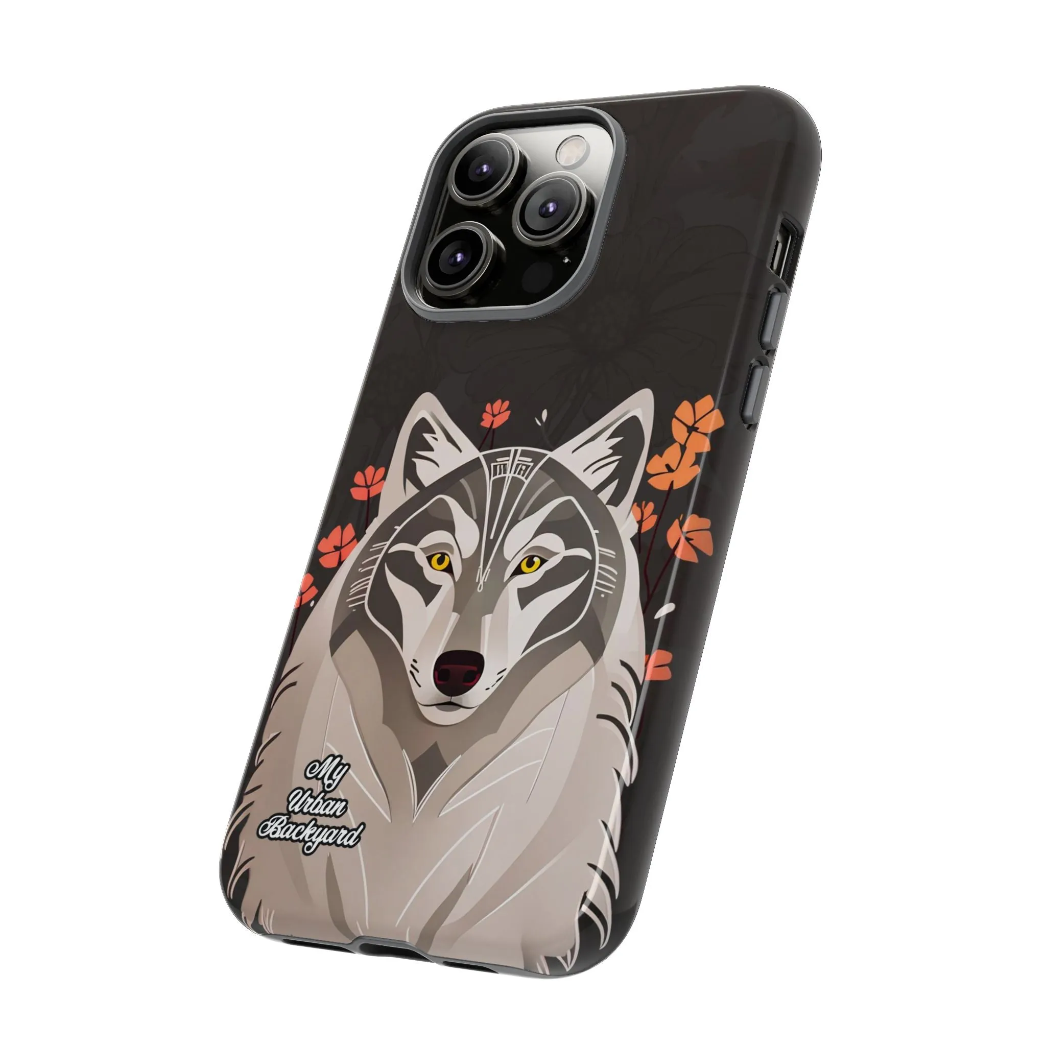 Art Deco Wolf, Cell Phone Case - Apple, Samsung or Google Pixel