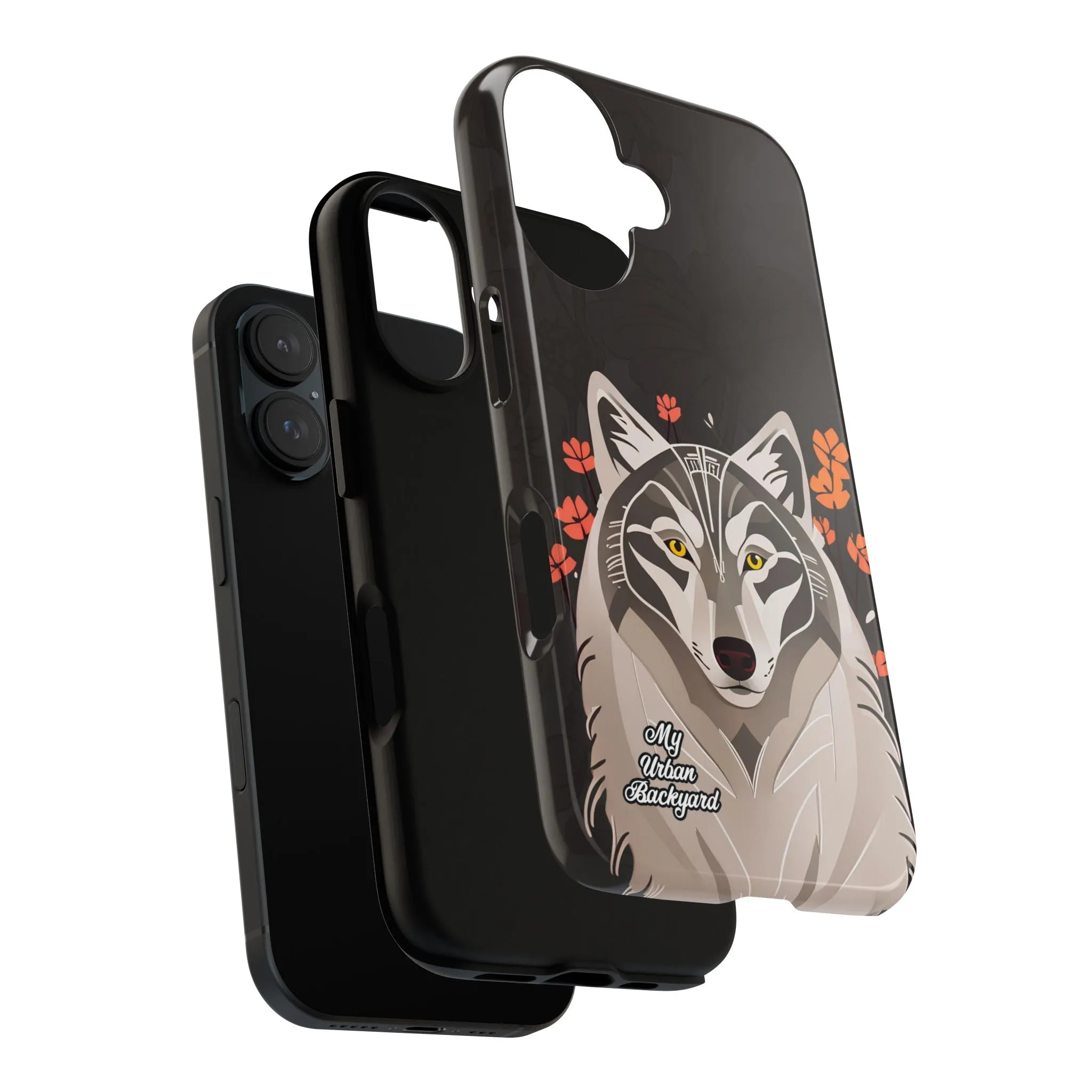 Art Deco Wolf, Cell Phone Case - Apple, Samsung or Google Pixel