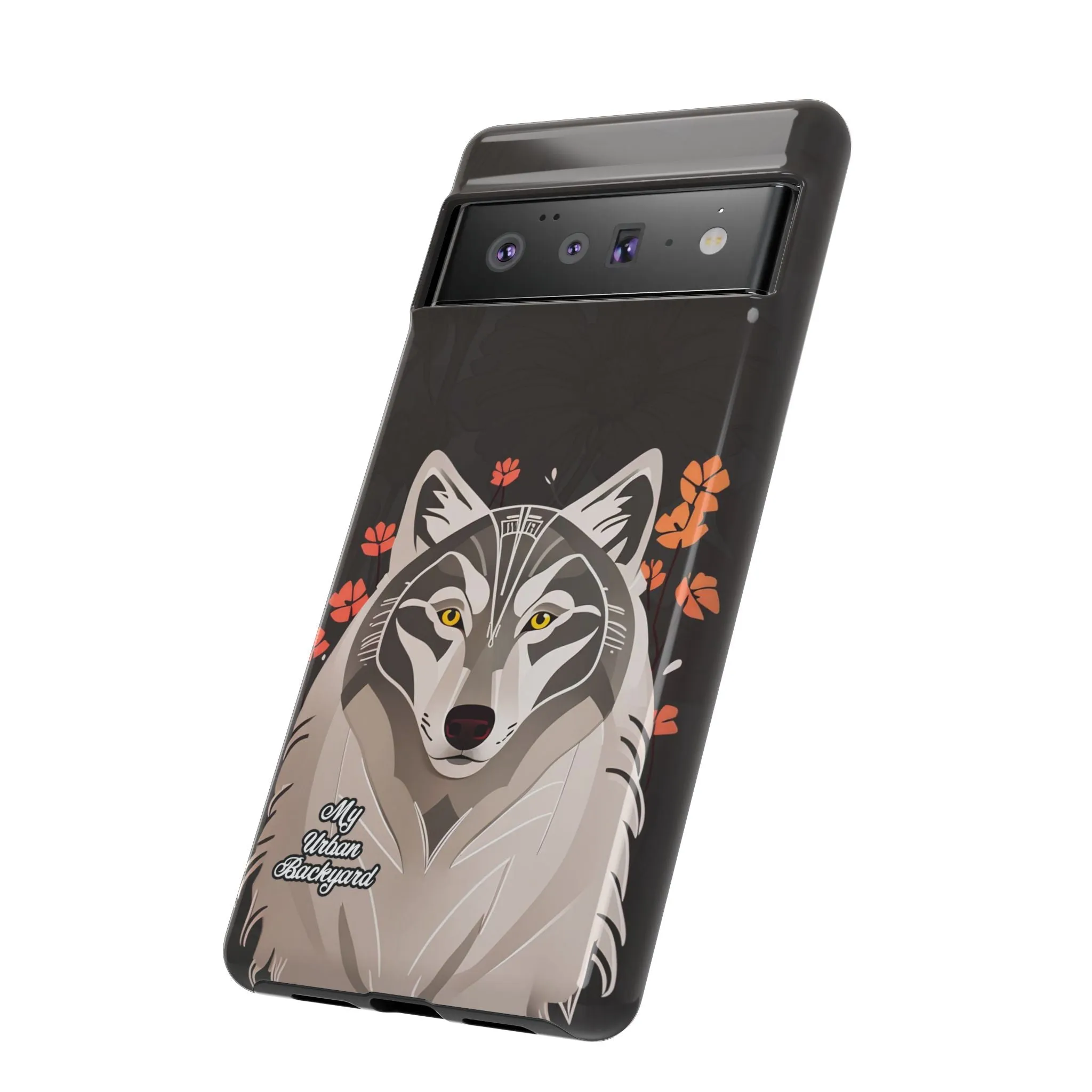 Art Deco Wolf, Cell Phone Case - Apple, Samsung or Google Pixel