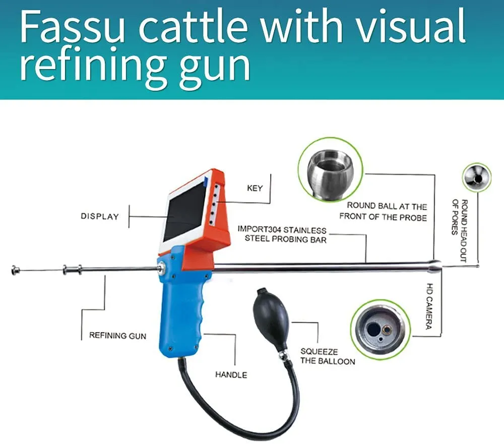 Artificial Insemination AI Gun Device Kit  with  Visual Endoscope For Veterinary